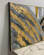 Radiance in Motion Hand painted Wall Paintings abstract & Wall Decoration Items (With outer Floater Frame) - Medium (56 x 28 Inches)