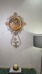 Hour Horizon Luxury Designer Pendulum Clock With Moving Gear/Pendulum Mechanism Buy Wall Clock Online (Steel Body)