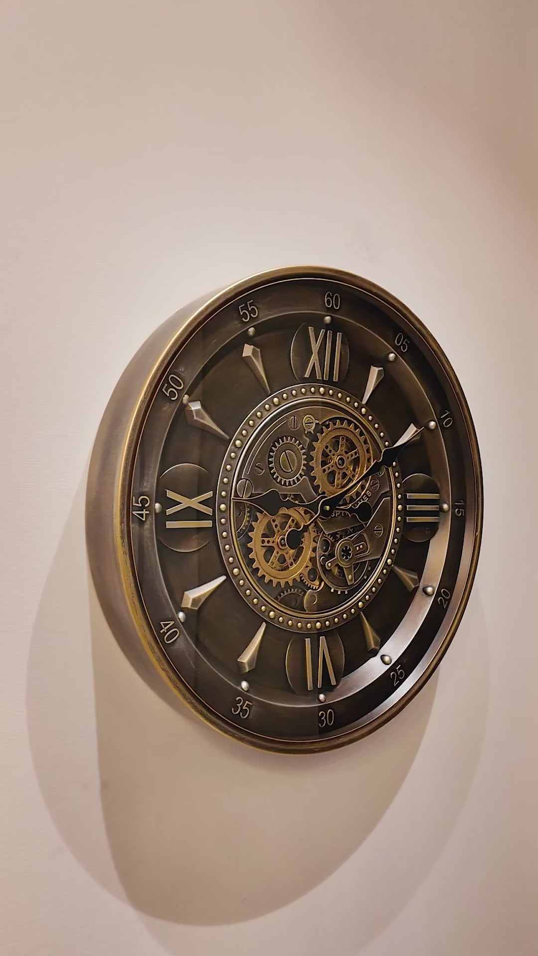 Cedar Hour Luxury Designer Silent Movement Wall Clocks for the Home With Moving Gear Mechanism Buy Wall Clock Online (Steel Body)