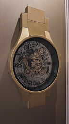 Grand Meridian Luxury Designer Silent Movement Wall Clock With Moving Gear Mechanism Buy Wall Clock Online (Steel Body)
