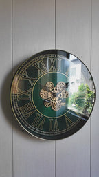 Crown Hour Luxury Designer Silent Movement Wall Clocks for the Home With Moving Gear Mechanism Buy Wall Clock Online (Steel Body)
