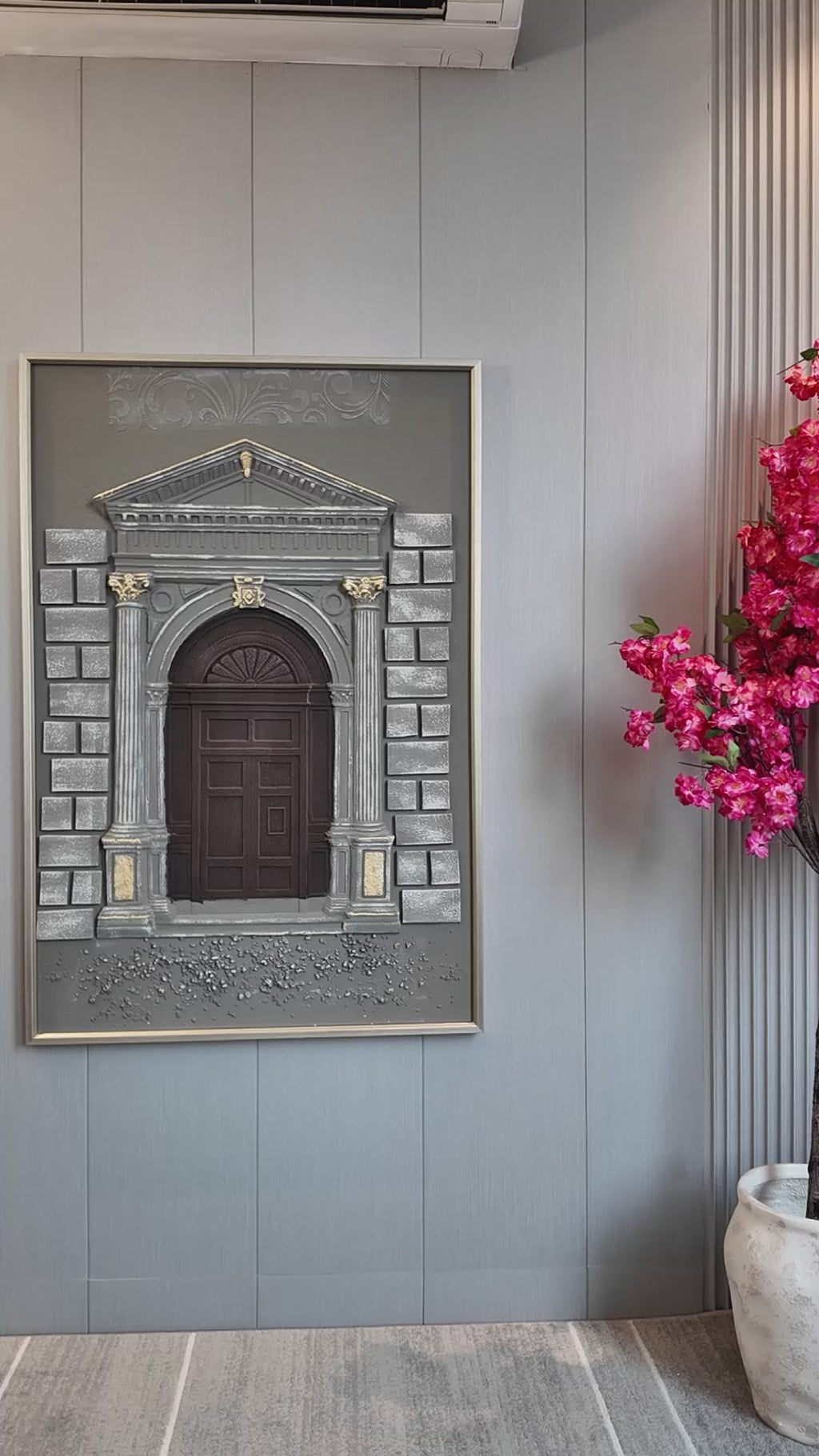 Timeless Entrance Hand painting for Home & Wall Decoration Item (With Outer Floater Frame) (47x31.5 Inches)