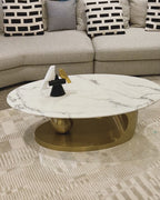 Amara Gold Base Round Accent Table - Gold (Stainless Steel) (N)
