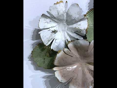 The Floral Ecstasy Metal Art Wall Decoration - Gold Foil Work