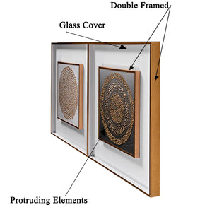 Mystical Mirage Shadow Box Wall Decoration Piece - Set of 2