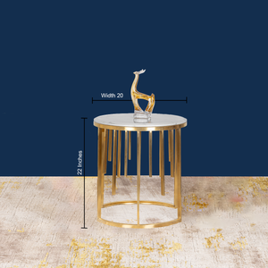 Golden Quasar Side Table for Living room (Stainless Steel)