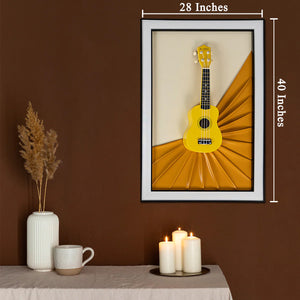 Athletic Euphoria Shadow Box Wall Decoration Piece - Yellow