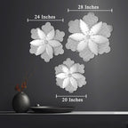 Blossom Bliss Metal Wall Art - Silver