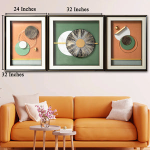 Celestial Orbit Shadow Box Wall Decoration Piece - Set of 3