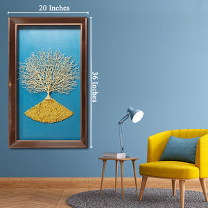 Golden Tree of Life Shadow Box Wall Decoration Piece