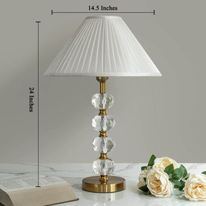 Dezire Textured Stainless Steel Crystal Lamp with Shade