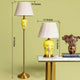 Zurich Modern Tall Floor & Lustrous Shine Living Room Table Lamp - Combo
