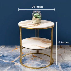 The Three Legged Double Decker Accent Table