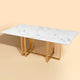 Astral Assemblage Dining Table Gold - White Marble Top (Stainless Steel)