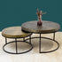 The Golden Cylindrical  Set of 2 Nesting Coffee Table - Gold