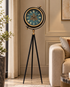 Legacy Hour Luxury Designer Silent Movement Standing Clocks for the Home With Moving Gear Mechanism Buy Wall Clock Online (Steel Body)