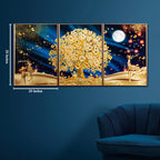 Valencia Dreamlike Framed Crystal Glass Framed Wall Paintings For Wall Decoration at Home & Wall Decoration items - Set of 3