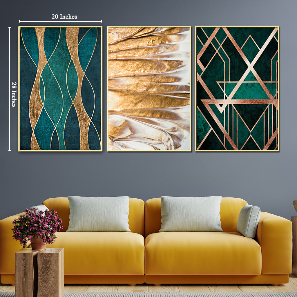 Gentle State of Art Framed Canvas Print set of 3