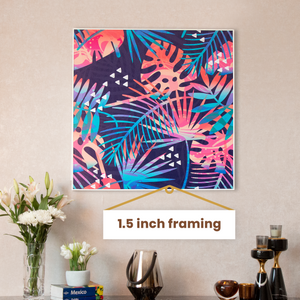 A symphony of Leaves Framed Canvas Print