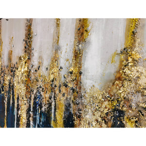 Golden Elegance Resin Art Wall Painting