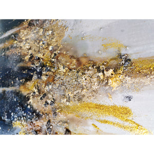 Golden Elegance Resin Art Wall Painting