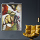 The Splendid Bouquet 100% Hand Painted Wall Painting (With Outer Floater Frame)