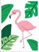 Pink Flamingo Framed Canvas Print
