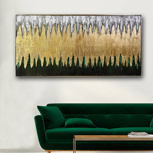 The Natures Love Melting Pot 100% Hand Painted Wall Painting (With Outer Floater Frame) (28 x 56 Inches)