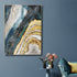 Gilded Glamour 100% Hand Painted Wall Painting (With outer Floater Frame)