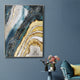 Gilded Glamour  100% Hand Painted Wall Painting (With outer Floater Frame)