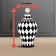 The London Checker Board Ceramic Decorative Vase