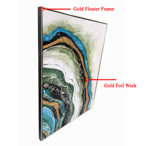 Abstract Landscape Hand Painted Wall Painting (With Outer Floater Frame)