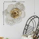 Synthia Ivory & Gold Metal Wall Art Panel