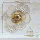 Synthia Ivory & Gold Metal Wall Art Panel