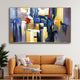 Beverly Hills Abstract Handpainted Wall Painting (With Outer Floater Frame)