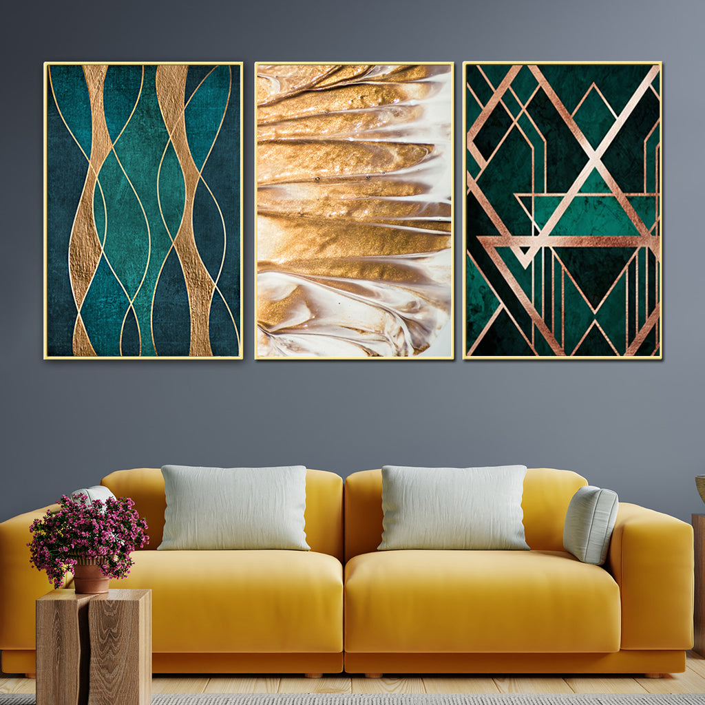 Gentle State of Art Framed Canvas Print set of 3