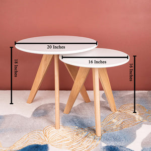 Glider Nesting Table - Set of 2 - Scandinavian Design Series