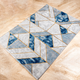 The Sede Patterned Floor Rug Blue