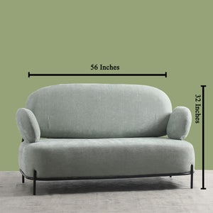 Zorin Accent 2 Seater Sofa (Pistachio) - Scandinavian Design Series