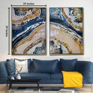 Magix Resin Art Wall Painting - Set of 2