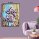 Vibrant Meadow Nature 100% Hand Painted Wall Painting (With outer Floater Frame)