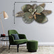 The Green Pearl Gold Foil Work Metal Wall Art Panel
