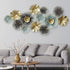 Mai Contemporary Styled Metal Wall Art - Gold Foil Work