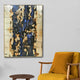 Vougish Grunge  100% Hand Painted Wall Painting (With outer Floater Frame)