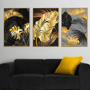 Regency Luxury Framed Canvas Print - Set of 3