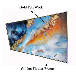 Intoxicating Splendor100% Hand Painted Wall Painting (With outer Floater Frame)