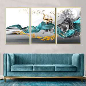 The Wavy Spectrum of Life Framed Canvas Print