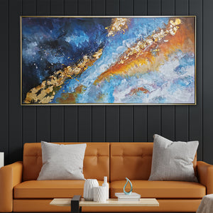 Intoxicating Splendor100% Hand Painted Wall Painting (With outer Floater Frame)
