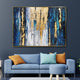 The River of Life 100% Hand Painted Wall Painting (With outer Floater Frame)