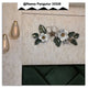Long Beach Vintage Styled Florals Metal Wall Art - Gold Foil Work